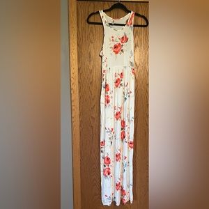 White floral maxi dress